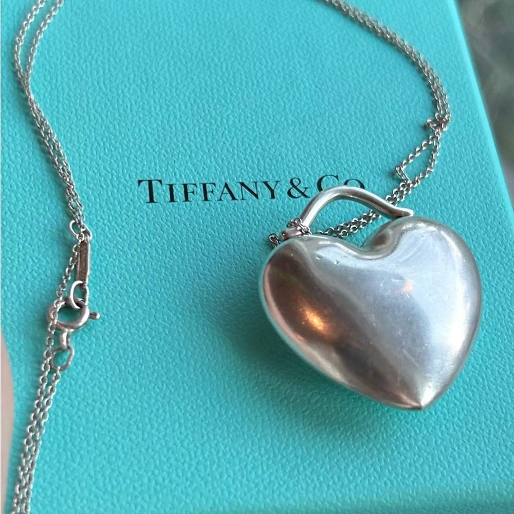 Tiffany & Co Auth Vintage Bubble Heart Pendant 925 Sterling Necklace w/Box✨EUC✨ - Picture 3 of 9